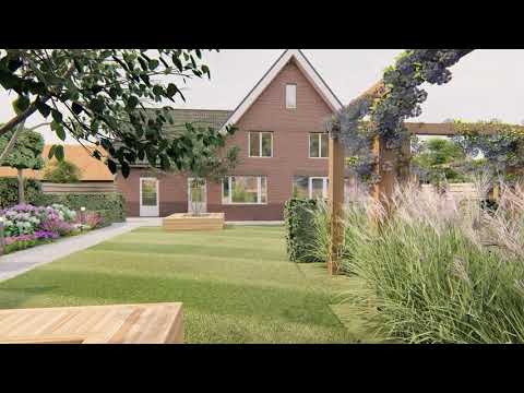 3D Tuinontwerp - Moderne achtertuin