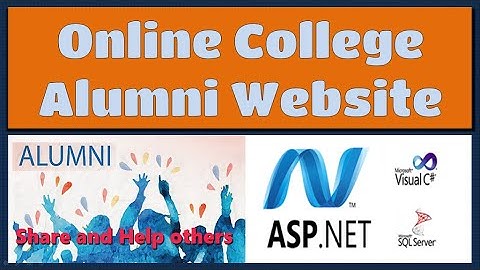 College Alumni ASP.net C# Online Project | College Final year academic project | asp130 #highblixasp