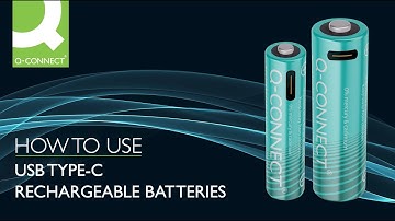 How to use the Q-CONNECT USB Type-C rechargeable batteries