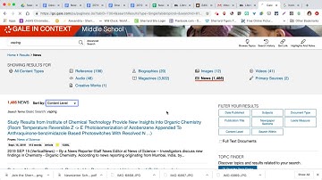 Overview of Gale Student Resources - Middle School