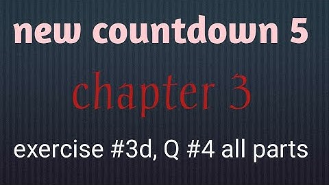 new countdown 5 | ch #3 I ex #3d | Q#4 all parts | maths with wishy