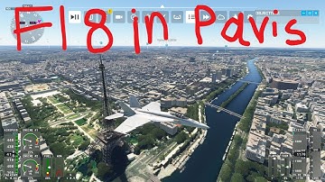 F 18 Flyby Above Paris France II Microsoft Flight Simulator
