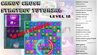 Candy Crush Level 10, 0 Booster, Strategy Tutorial, Candy Crush Saga How to Play, HARD LEVEL screenshot 3
