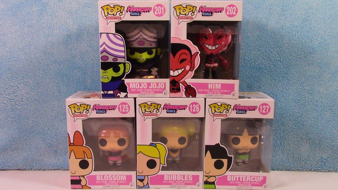 Funko Pop Powerpuff Girls Full Collection Unboxing Blossom Buttercup Bubbles Mojo Him Youtube