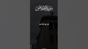 سورة الإخلاص | تلاوة تهز القلوب وتريح النفوس