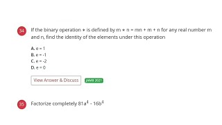 2021 JAMB Question 34 | Binary Operation