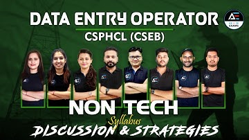 🔴CSPHCL(CSEB) Data Entry Operator | NON-TECH Syllabus & Strategy Discussion