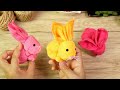 Towel Bunny|Make a gift for yourself: make a rabbit with paper and towels Gift Ideas and Craft Ideas