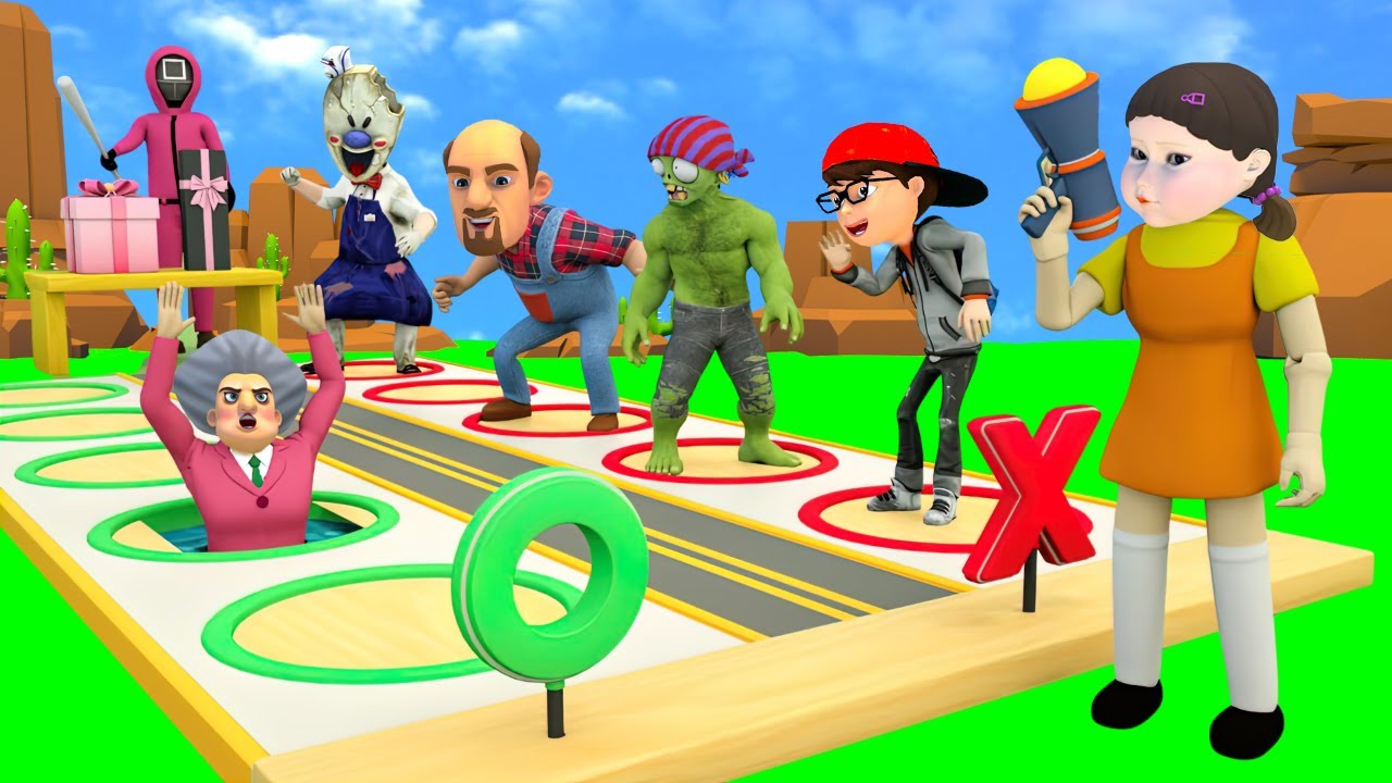 Scary Teacher 3D vs Squid Game 2: Challenge To Choose True Or False According To The Command