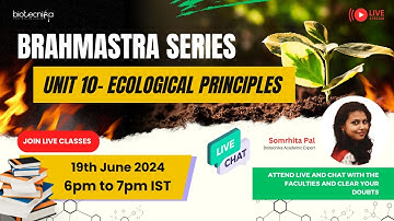 Brahmastra series - CSIR NET Unit 10- Ecological Principles Q&A Discussion