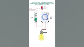 Timer Switch Connection with RCCB and Lamp