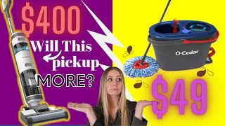 Tineco VS Ocedar Spin Mop/ You WONT BELIEVE How Much DIRT the bucket mop left behind by Simply Stacie 7,549 views 2 years ago 10 minutes, 10 seconds