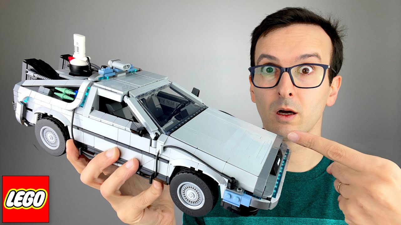 LEGO Icons Back to the Future Time Machine 10300, Model Car Building Kit,  Based on the DeLorean from the Classic Movie