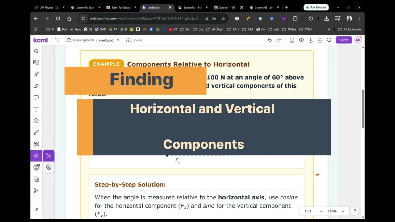 Finding Components Fx Fy