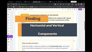 Finding Components Fx Fy