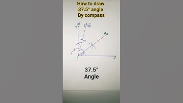 how to draw 37.5 degree angle by compass#shorts#ytshorts #viral#trendingshorts#viraltrick#maths#