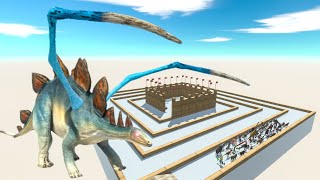 Escape From Alien Stegosaurus - Last Survivor -  Swirl Course | Animal Revolt Battle Simulator