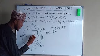 How to find the distance between two points on the same longitude screenshot 1