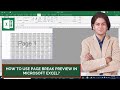 How to use page break preview in Microsoft excel?