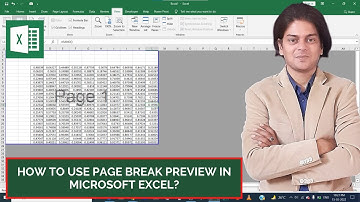 How to use page break preview in Microsoft excel?
