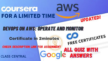 DevOps on AWS: Operate and Monitor,(week1-4) All Quiz Answers.#coursera #learning #quiz #answers