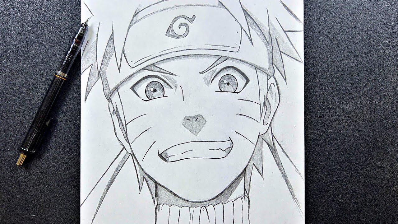 Sketch of Uzumaki Naruto. : r/Naruto