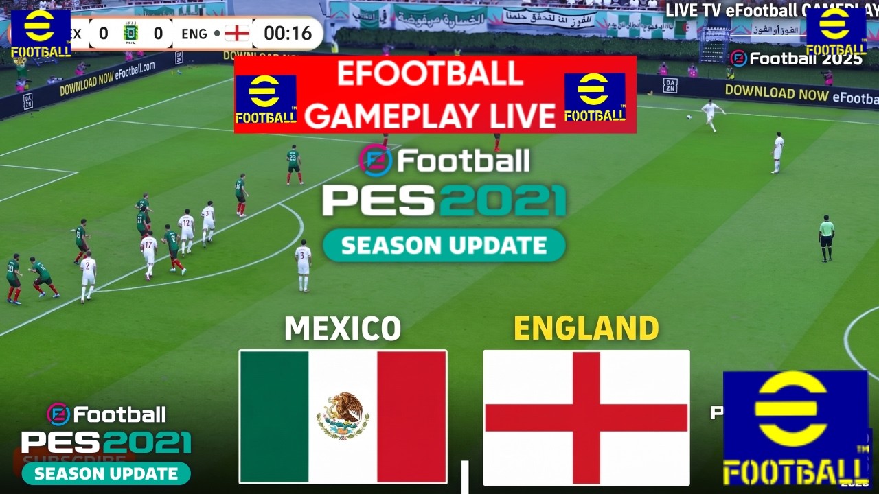 eFootball Pes 2021 - México vs Inglaterra I Videojuego de Fútbol I