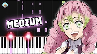 Demon Slayer Season 3 OP - 'Kizuna no Kiseki' - MEDIUM Piano Tutorial & Sheet Music