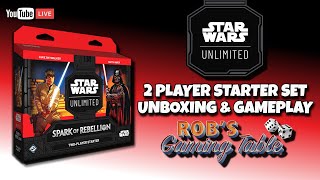 Star Wars Unlimited - 2 Player Starter Set Unboxing & Gameplay