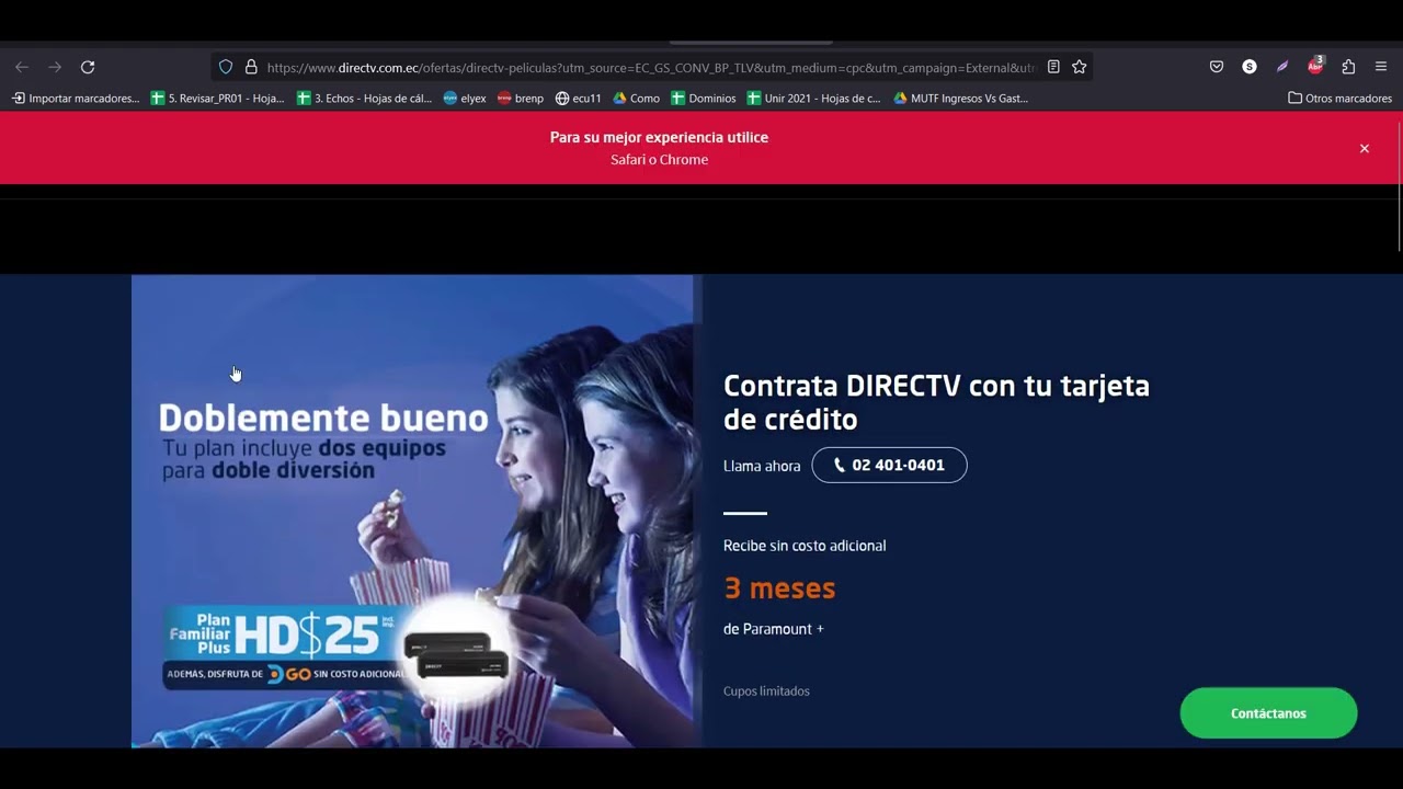 Teléfono de DirecTv en Ecuador para atención al cliente
