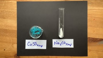 Copper (II) Sulfate + Sodium Carbonate = (Double Displacement with Precipitate)