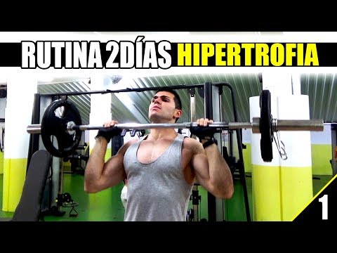 RUTINA 2 DÍAS VOLUMEN | RUTINA FULLBODY 2 DÍAS HIPERTROFIA | DÍA 1 (A)