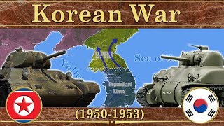 Korean War (1950-1953). Animated Map