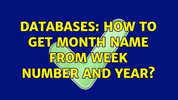 Databases: How to get month name from week number and year? (2 Solutions!!)