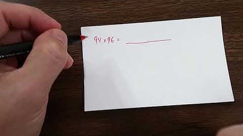 Number Sense: Multiplying two numbers close to 100 but not over 100