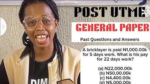 Post UTME General Paper. Post UTME General Paper Past Questions. Post UTME Current Affairs