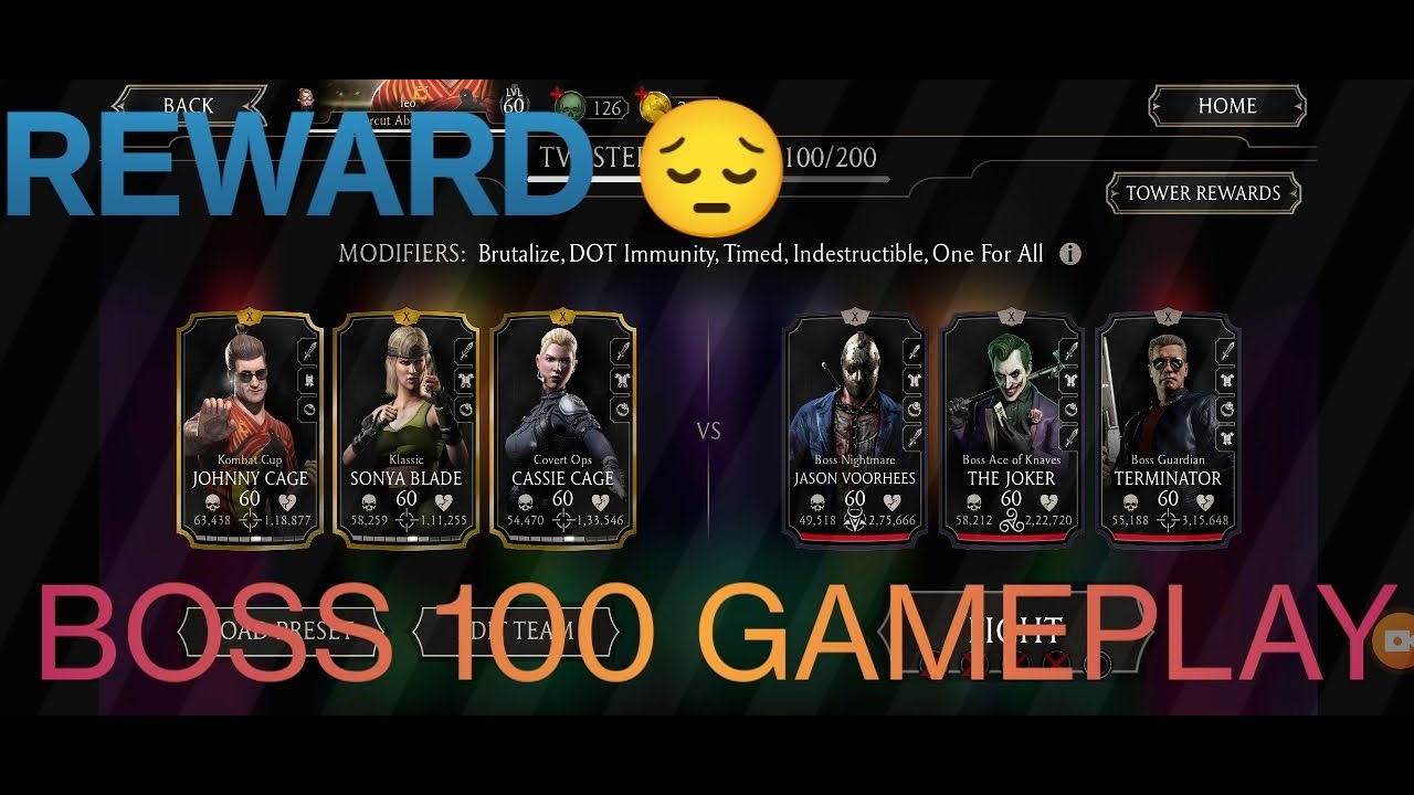 TWISTED TOWER 100 BOSS GAMEPLAY | MK MOBILE