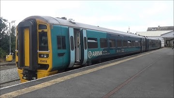 Arriva Class 158s at Cardigan Bay coast Aug 2017
