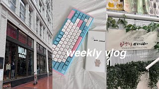 my first time bullet journaling, muji in portland, new keyboard, first week of UNI | weekly vlog