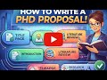 How to write a PhD Research Proposal