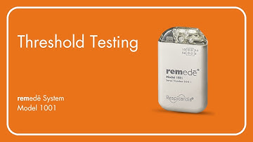 remedē System model 1001   Threshold testing