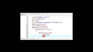 Program to implement Bubble Sort In C Programming Language