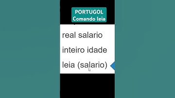 Portugol comando leia - lendo do teclado #programando #pseudocodigo #portugol #programação