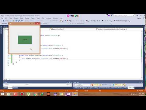 Very Simple Mouse Hover Buttons In C#