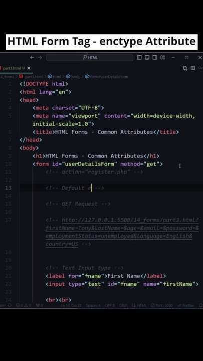 Mastering HTML Form Tag with Enctype Attribute: A Step-by-Step Guide! # ...