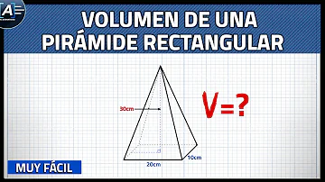 ¿Cómo se calcula el volumen de una pirámide rectangular?