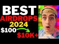 Best crypto airdrops to make 10k in 2024 last chance top 3 crypto airdrops 2024