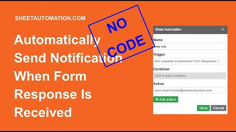 Automatically send email notification when Google Form response is received
