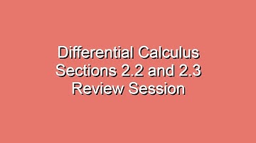 Sections 2.2 and 2.3 | 8/29/2020