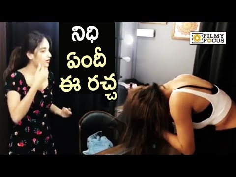 Nidhi Agarwal doing her Own Hair Style - Filmyfocus.com